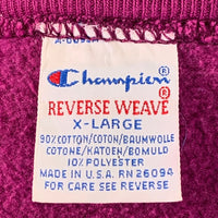 90's Champion チャンピオン REVERSEWEAVE リバースウィーブ スナップカーディガン スウェット パープル トリコ刺繡 Size XL 福生店