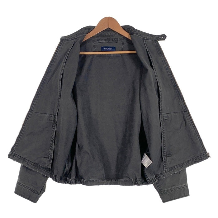 NAUTICA ノーティカ 24SS クラッシュドチノ ジップアップブルゾン ブラック 241-1538 Size L 福生店