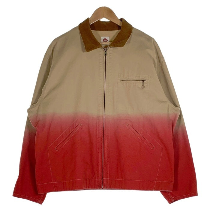 PLT PARIS SAINT GERMAIN パリサンジェルマン キャンバスダック ジップアップジャケット ベージュ レッド ベイクルーズ Size L 福生店
