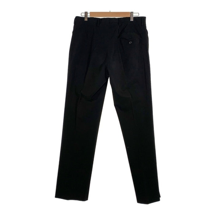 PRADA プラダ ボタンフライ ストレートスラックス トラウザー パンツ ブラック やや厚手 Size 48 福生店