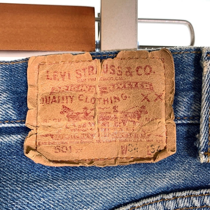 90's Levi's リーバイス 501xx 赤文字 ボタン裏552 デニムパンツ ライトブルー アメリカ製 Size W34 L34 福生店