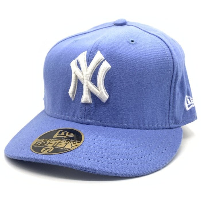 90's New Era ニューエラ MLB ニューヨーク・ヤンキース 59FIFTY ベースボールキャップ ライトブルー ウール USA製 Size 7 3/8 (56.8cm) 福生店