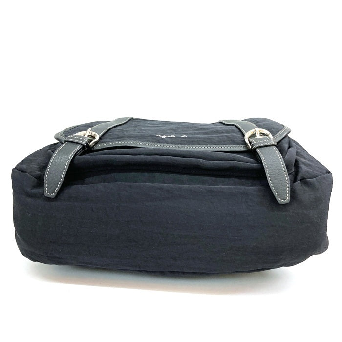 agnes b. Voyage アニエスベー ボヤージュ 2WAY ナイロンバッグ ハンド ショルダー ブラック 瑞穂店