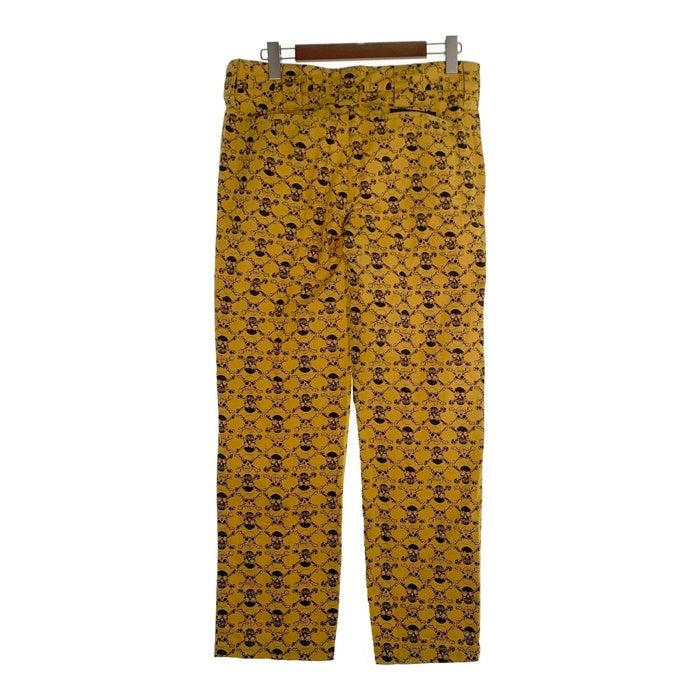 LIFE`S A BEACH ライフズアビーチ 復刻 スカルボーンプリント ワークパンツ イエロー Size L 福生店