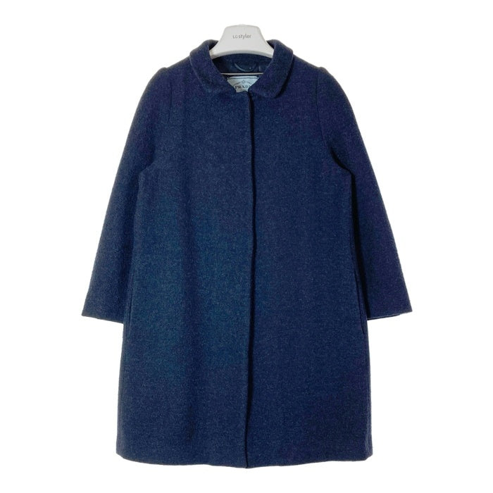 PRADA プラダ P6590 R132 カシミヤ混 ウールコート ネイビー size42 瑞穂店