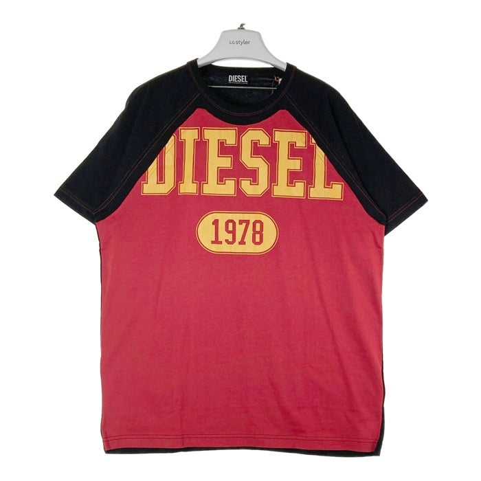DIESEL ディーゼル A03882 ラグラン ロゴ Tシャツ ブラック sizeXL 瑞穂店