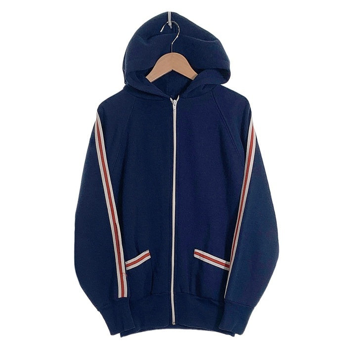 70's Scrambler by Triton スクランブラー ジップアップフーディー パーカー トリコロール ネイビー ポーランド製 Size L 福生店