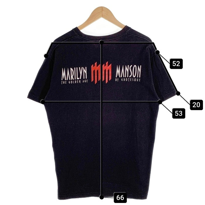00's MARILYN MANSON マリリンマンソン THE GOLEN AGE OF GROTESQUE プリントTシャツ ブラック SHOOTタグ Size L 福生店