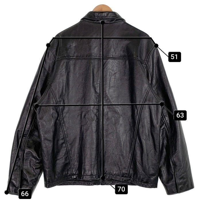 CHARLES KLEIN チャールズ クライン シングル レザージャケット ブラック Size XL 福生店