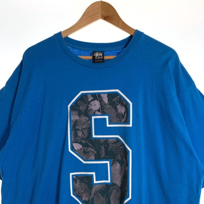 STUSSY ステューシー Sロゴ プリントTシャツ ブルー メキシコ製 Size XXL 福生店