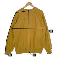 STUSSY ステューシー インサイドアウト ラグランスリーブ クルーネックスウェットトレーナー ゴールド 218055 Size M 福生店