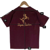 Dagda Leathers ダグダレザーズ プリント ポケットTシャツ 袖刺繡 ダークパープル 旧マッコイ 滝沢氏 Size S 福生店