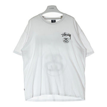 STUSSY ステューシー ビッグロゴ 両面プリント Tシャツ ホワイト sizeXL 瑞穂店