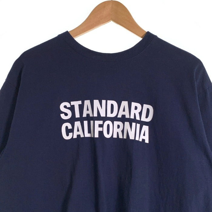 STANDARD CALIFORNIA スタンダードカリフォルニア SD US COTTON LOGO T ロゴプリント Tシャツ ネイビー Size XL 福生店