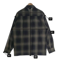 CALTOP キャルトップ アクリル 長袖 オンブレ チェック シャツ チャコール ブラック USA製 Size L 福生店