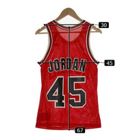 Champion チャンピオン MICHAEL JORDAN マイケルジョーダン 45 シカゴブルズ ゲームシャツ ユニフォーム レッド USA製 Size 36 (S相当) 福生店