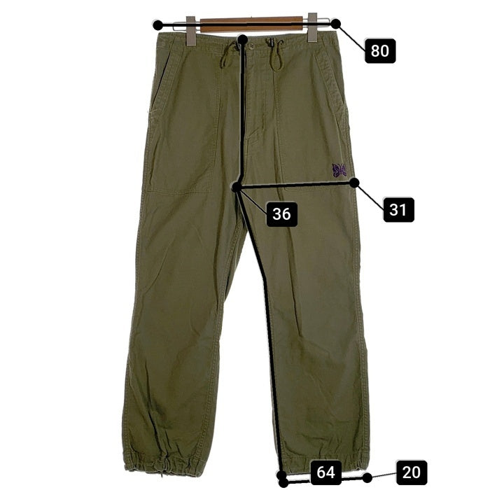 NEEDLES ニードルズ String Fatigue Pant-Back Sateen ストリングファティーグパンツ オリーブ ミリタリー NS183 Size XS 福生店