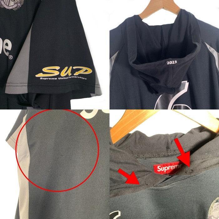 SUPREME シュプリーム 23AW Hooded Soccer Jersey フーデッド サッカージャージー ブラック Size XL 福生店