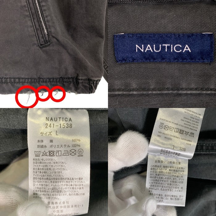 NAUTICA ノーティカ 24SS クラッシュドチノ ジップアップブルゾン ブラック 241-1538 Size L 福生店