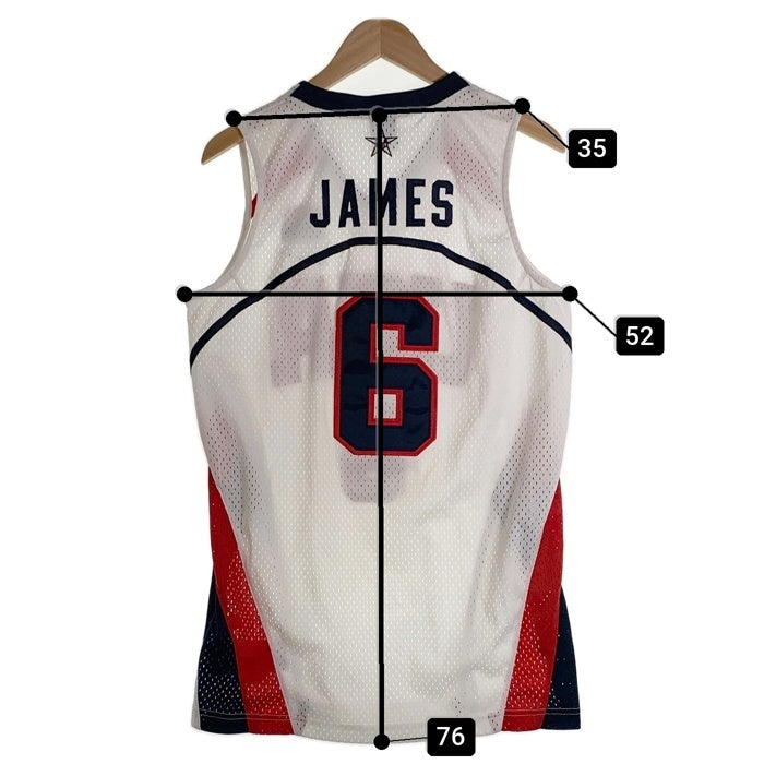 NIKE ナイキ LeBron James レブロン ジェームス 2006 Dream Team USA ゲームシャツ ユニフォーム ホワイト ネイビー レッド Size S 福生店