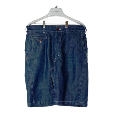 JUNYA WATANABE COMME des GARCONS MAN ジュンヤワタナベ コムデギャルソンマン WK-P020 AD2012 リネン混 デニムショートパンツ インディゴ sizeM※ヒップ右ポケットボタン欠品 瑞穂店