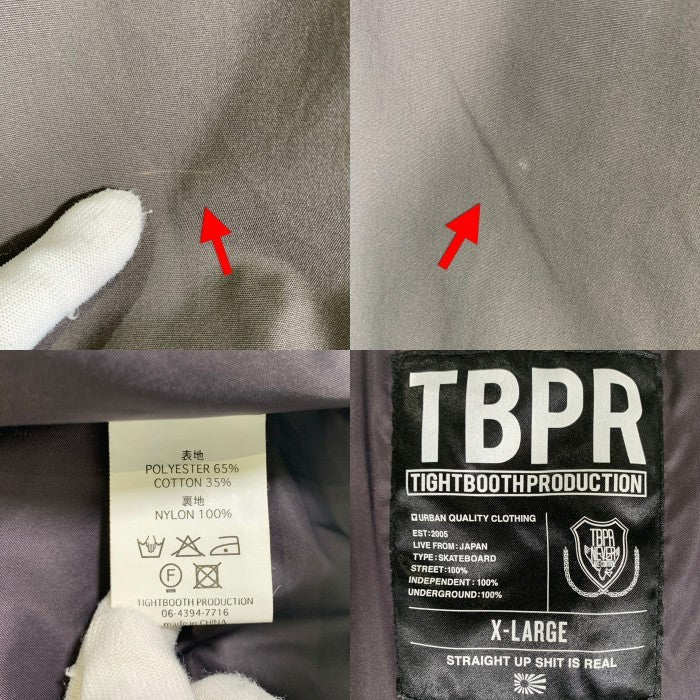 TIGHTBOOTH PRODUCTION タイトブースプロダクション ダービージャケット カップショルダー チャコールグレー Size XL 福生店