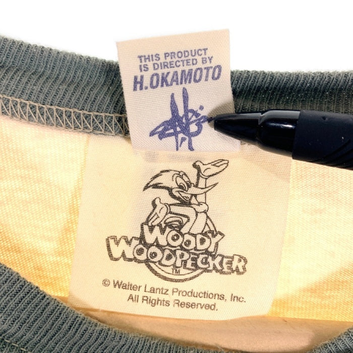 TOYS McCOY トイズマッコイ ジョンソンモータース ウッディウッドペッカー リンガーTシャツ ベージュ Size L 福生店
