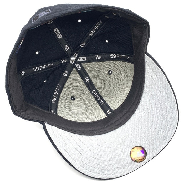 90's New Era ニューエラ MLB ニューヨーク・ヤンキース 59FIFTY ベースボールキャップ ブラック ウール USA製 Size 7 3/8 (58.7cm) 福生店