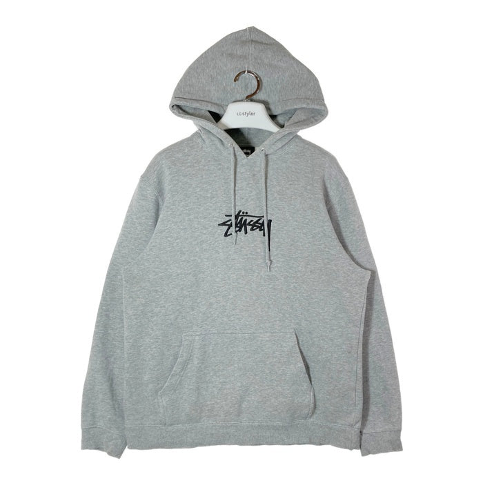 STUSSY ステューシー Z4000SAS17 BASIC HOODIE ロゴ刺繍 パーカー グレー sizeL 瑞穂店