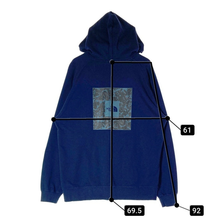 THE NORTH FACE ノースフェイス NT61965 RAGE Sweat Hoodie レイジ スウェット パーカー フーディ スクエアロゴ ネイビー sizeXL 瑞穂店