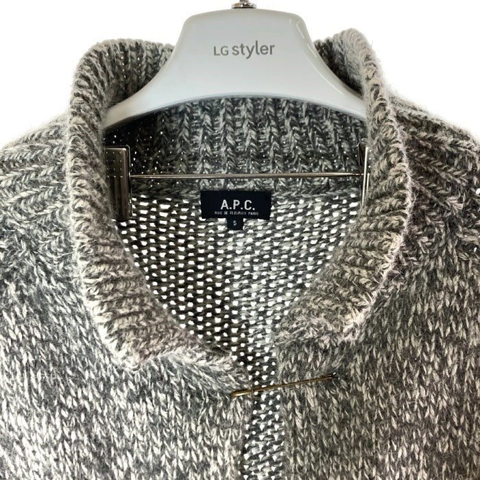 A.P.C. アーペーセー 畦編みウールコート グレー sizeS 瑞穂店