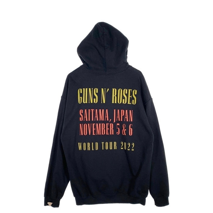 GUNS N' ROSES ガンズアンドローゼズ JAPAN TOUR 2022 プルオーバースウェットパーカー ブラック Size L 福生店