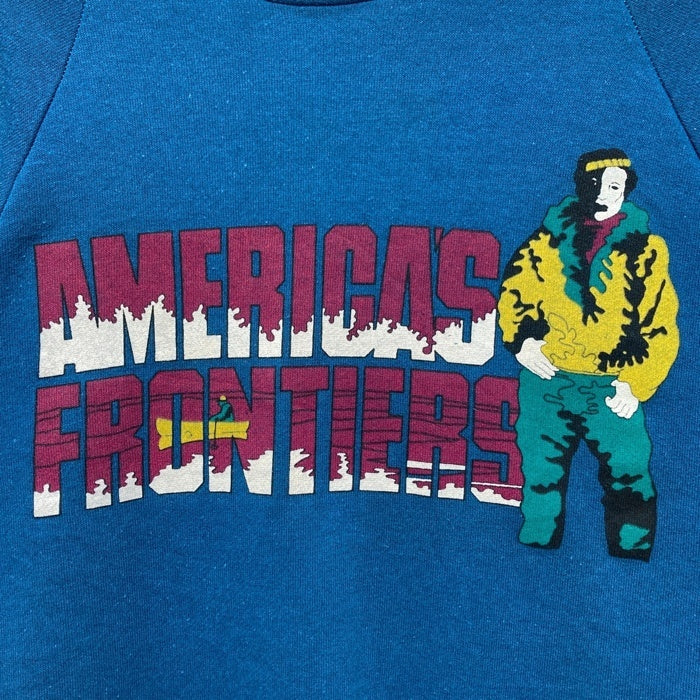 DISPATCH USA製 AMERICA’S FRONTIERS スウェットトレーナー ブルー sizeM 瑞穂店