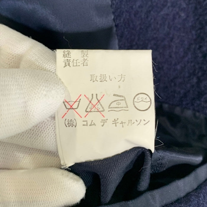 COMME des GARCONS HOMME コムデギャルソンオム ウール チェスターコート 比翼 ロング ラグランスリーブ ネイビー オールド HC-090100M Size M 福生店