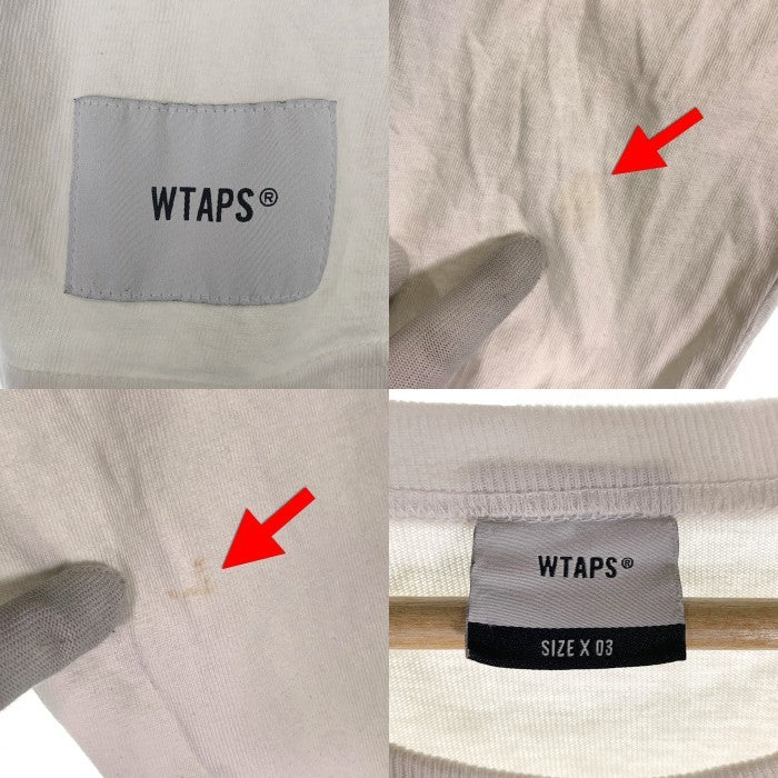 WTAPS ダブルタップス 18SS DESIGN LS SPEC TEE バックプリント ロングスリーブTシャツ ホワイト 181ATDT-CSM15 Size 03 福生店