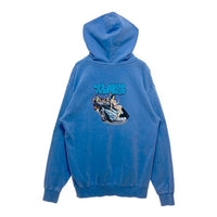 XLARGE エクストララージ PIGMENT BURN DOWN プルオーバーパーカー ブルー sizeL 瑞穂店