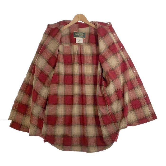 FIELD & STREAM フィールド アンド ストリーム 長袖 オンブレ チェック シャツ レッド Size XL-TALL 福生店
