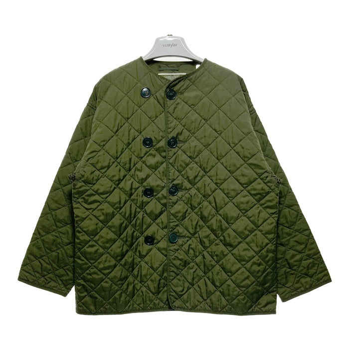 イギリス軍 ダブルボタン キルティング ライナージャケット オリーブ size170/112 瑞穂店