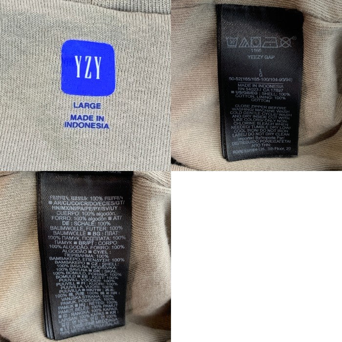 YZY GAP イージーギャップ ZIP-UP HOODIE ジップアップ スウェットパーカー トープ Size L 福生店