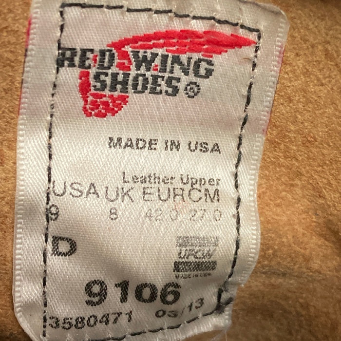 RED WING レッドウィング 9106 13年製 アイリッシュセッター ブーツ ブラウン size27cm 瑞穂店