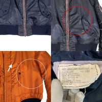 70's CONCORD INDUSTRIES コンコルドインダストリーズ MA-1 ナイロンフライトジャケット ネイビー 8279E Size L 福生店