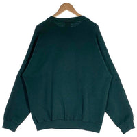 90's NFL GREEN BAY PAKERS グリーンベイ・パッカーズ フロッキープリント クルーネックスウェットトレーナー グリーン USA製 Size L/XL 福生店