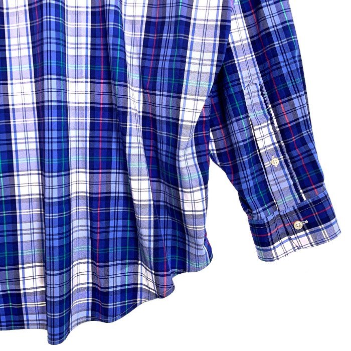 RALPH LAUREN ラルフローレン ボタンダウンチェックシャツ ブルー Size 2XB 福生店