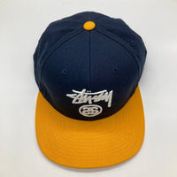 STUSSY ステューシー 131412 バイカラー 平ツバ キャップ ネイビー×イエロー sizeF 瑞穂店