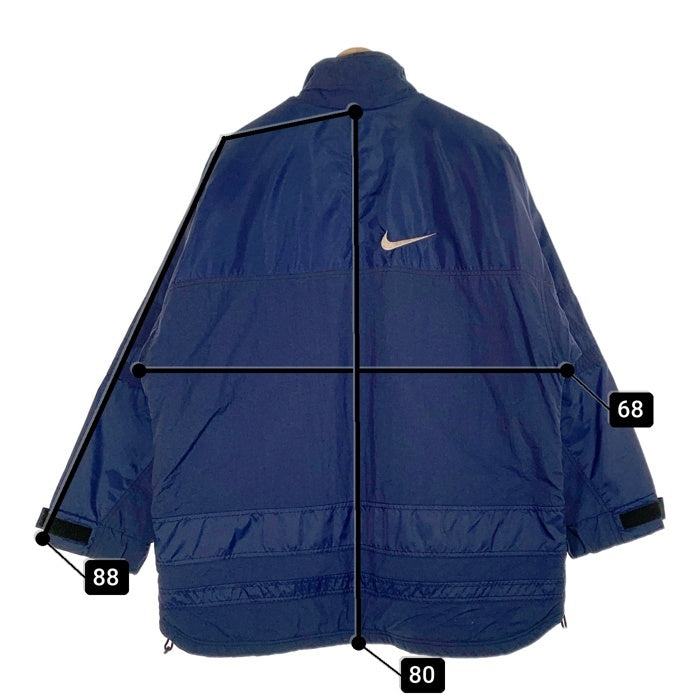 90-00's NIKE ナイキ ナイロン スタンドカラー ジップアップジャケット ロイヤルブルー ネイビー Size L 福生店