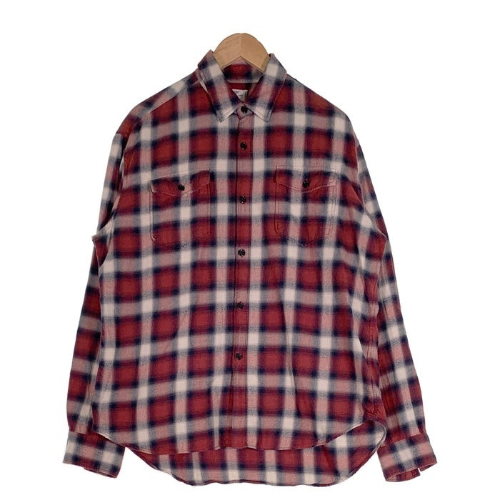 Rags McGREGOR ラグスマックレガー OMBRE CHECK SHIRTS 長袖 オンブレチェックシャツ コットン レッド 211176605 Size S 福生店