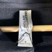 68&BROTHERS シックスティエイトアンドブラザーズ 10oz Hoodie 'NYC&Co.' プルオーバー フーディー パーカー ブラック 7045 Size S 福生店