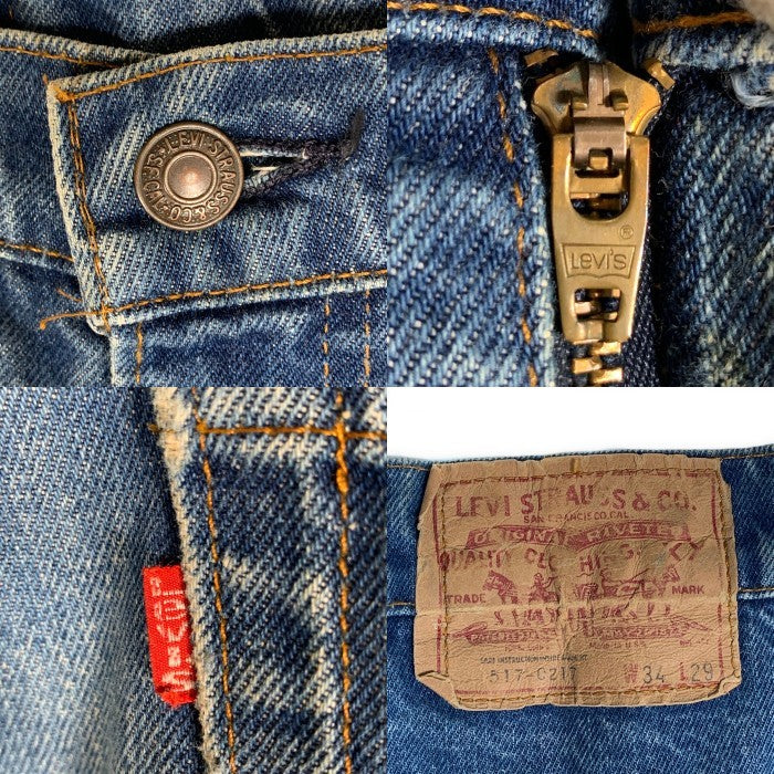 80's Levi's リーバイス 517-0217 ブーツカット デニムパンツ インディゴ USA製 赤タブ Size 34×29 福生店