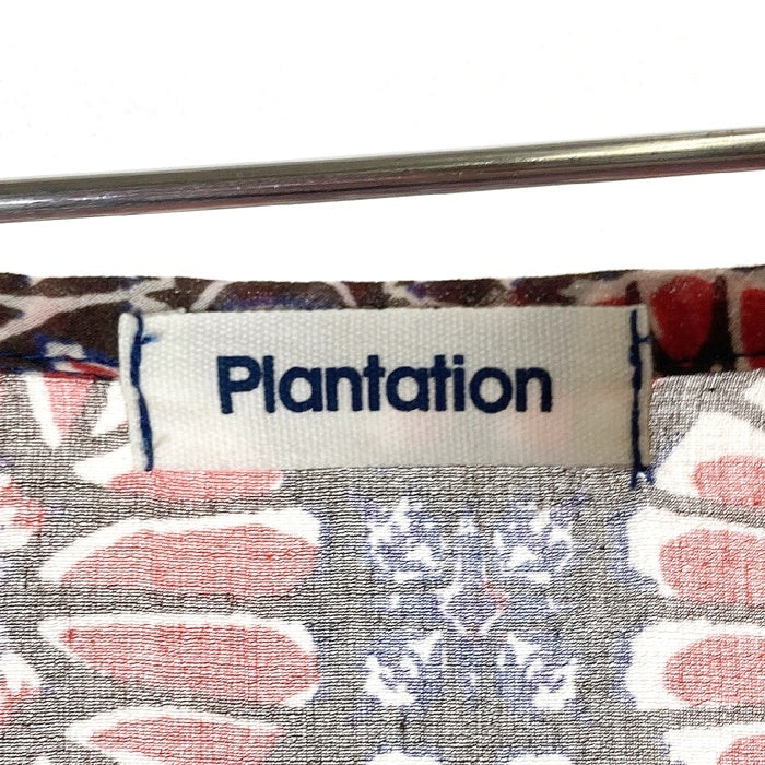 Plantation プランテーション 総柄 ワンピース レッド sizeM 瑞穂店