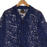 Needles ニードルズ 23SS CABANA SHIRT FLOWER 花柄レース 半袖シャツ ブルー MR252 Size XL 福生店